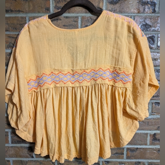 Free People Market Embroidered V-Neck Top - Picture 9 of 9